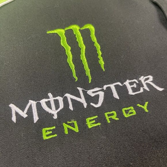 Kawasaki Monster Pro Racing Shirt Size XL Extra Large Button Down Green Black N - Picture 11 of 14